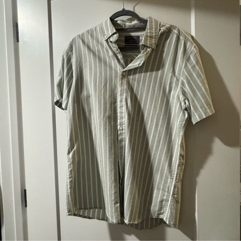 3 primark Men's Casual Striped Shirt